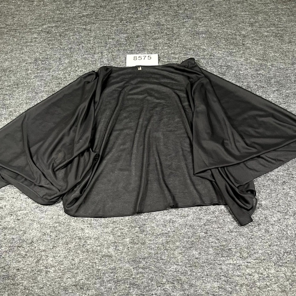 Fanny Fashion Cardigan Cape Womens 3XL Black Open Front Kimono‎ Sleeve Casual